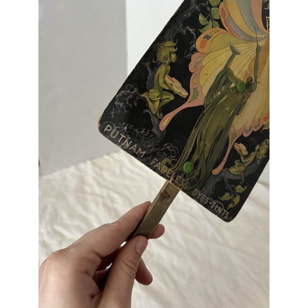 Vintage Advertising Fan Fairy Putnam Fadeless Dyes-Tints 1920s - Picture 10 of 10